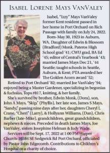 Isabel Lorene Mays VanValey | Obituary