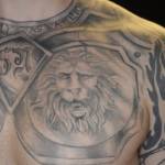 Nelson has a partial quote from Fascist dictator Benito Mussolini tattooed around his neck. The full quote reads It is better to live one day as a lion than 100 years as a sheep. Courtesy photo