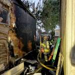 Puget Sound Fire responded to a mobile home park fire on Sept. 2 in the 800 block of Central Avenue South in Kent. COURTESY PHOTO, Puget Sound Fire