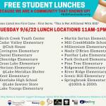 Free lunch schedule for Kent students as provided by a community group not affiliated with the Kent School District. COURTESY IMAGE