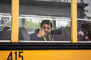 A student celebrates the last day of the 2021-2022 school year. The first day of the new school year is expected to be Thursday, Sept. 8 after teachers and the Kent School District reached a tentative contract agreement Sept. 7. COURTESY FILE PHOTO, Kent School District