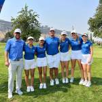 From left to right, the Meridian Valley Country Club team of Brian Thornton (assistant coach) Brianna Nguyen, Kylie Nguyen, Prisco Vacca, Lexie Mahler, Lexi Trummert and Kaitlin Ojendyk. COURTESY PHOTO, PGA Jr. League