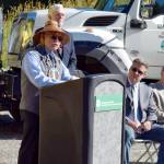 Conor Wilson / Valley Record
Snoqualmie Tribal Chairman Robert de los Angeles speaks at the I90/SR18 interchange ceremony.