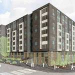 A rendering of a Community Roots Housing project planned for the Northgate area of Seattle near light rail. COURTESY IMAGE, Community Roots Housing