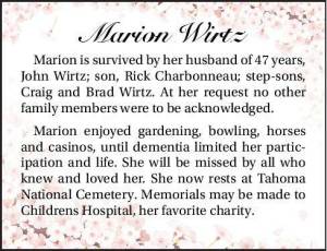 Marion Wirtz | Obituary