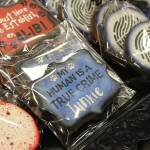 Along with vendor booths that showcase Pacific Northwest cryptids, spooky nostalgia, podcast merchandise and witchcraft items, true crime-related wares were on display with everything from pencils printed with murder statistics and homemade dog cookies. Photo by Bailey Jo Josie/Sound Publishing.