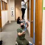 A crew prepares the inside of the Valley Cities Behavioral Health Care clinic in Kent for painting. COURTESY PHOTO, Masters Builders Association