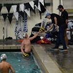Jonathan Borte (ball in hand) stands next to Jake Davies warming up before their first game against Emerald Ridge. Photo by Ben Ray/Sound Publishing