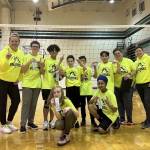 Martin Sortuns 6th grade boys and coaches pose with their first place ribbons. Photo by Ben Ray/Sound Publishing
