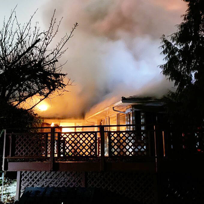 Puget Sound Fire responds Jan. 6 to a fire at a vacant Kent home in the 21500 block of 108th Avenue SE on the East Hill. COURTESY PHOTO, Puget Sound Fire
