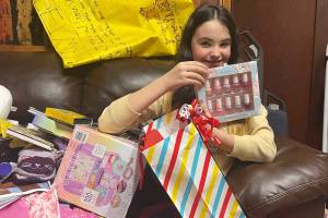 Since she spent her birthday in the hospital, Columbia Bank held a gift drive so Vivan could celebrate her recovery after she got healthy. Contributed photo