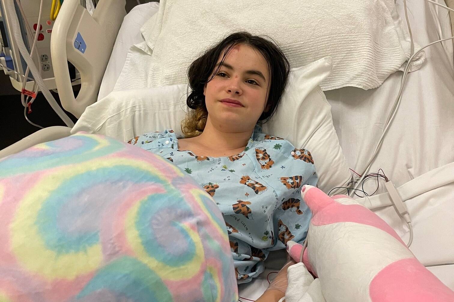 Contributed photo
Vivan Pearlman, 12, suffered sudden cardiac arrest at Enumclaw Middle School last October. She underwent a nine hour surgery on her birthday.
