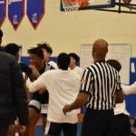 Sophomore Jaevieon Jamerson being celebrated as he made the go-ahead basket. Photo Credit: Ben Ray/ The Reporter