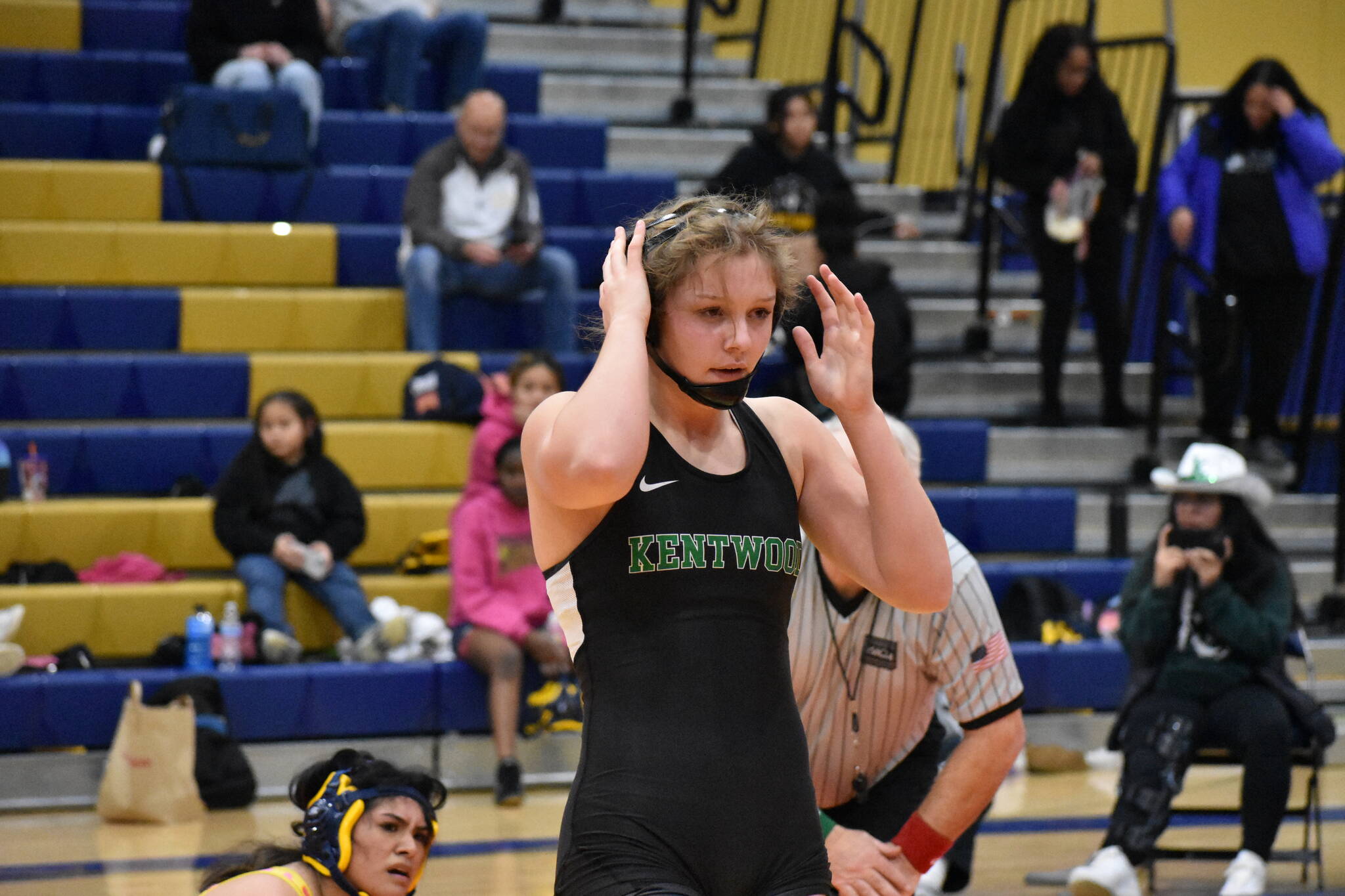 Sarah Wright is the lone qualifier from Kentwood on the girls side. Photos by Ben Ray/The Reporter