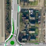 The city of Kent plans to build a roundabout in 2025 at the intersection of West Meeker Street (on the bottom) and Lincoln Avenue North. COURTESY IMAGE, City of Kent