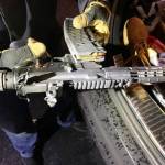 A gun found by law enforcement agencies as part of a drug ring bust in Seattle. COURTESY PHOTO,