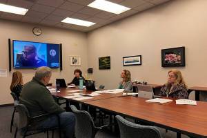 Kents Independent Salary Commission meeting on March 13. (Cameron Sheppard/Sound Publishing)