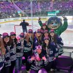The Sno-King Junior Thunderbirds were special guests at a Seattle Kraken game after their championship win. Courtesy Photo, Jacqueline Connell