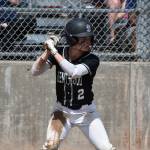 JJ Ursino up to bat in the sixth after colliding with teammate in right center field. Ben Ray / The Reporter