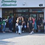 First two girls beginning the send off Thursday, May 25 from Kentwood to Richland for the Class 4A state tournament. Ben Ray