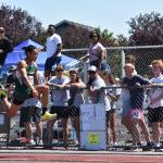 Senior Jasper Estrellado in his phases of the triple jump. Ben Ray / The Reporter