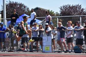 Senior Jasper Estrellado in his phases of the triple jump. Ben Ray / The Reporter