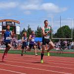 Kentridge senior Alex Conner takes home the 4x100 meter crown. Ben Ray / The Reporter