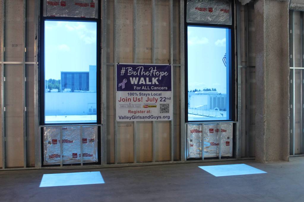 Electrochromic windows will turn blue when sunlight hits them. Photo by Bailey Jo Josie/Sound Publishing.