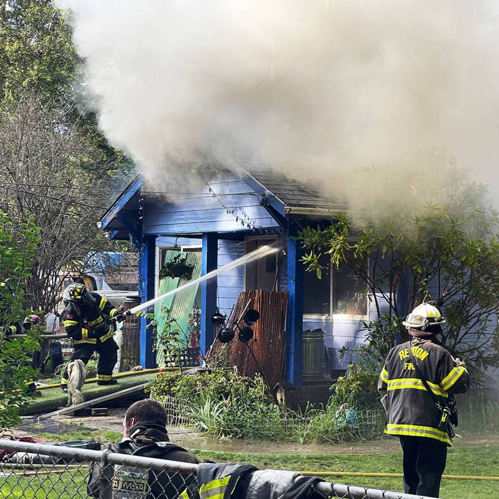 Firefighters rescued a man from the second floor of the house. COURTESY PHOTO, Puget Sound Fire