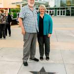 Former Kent Mayor Jim White Sr. and Kent Mayor Dana Ralph in 2019 when White received a star at the Kent Station shopping center. FILE PHOTO