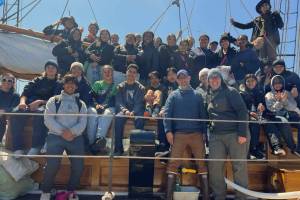 Screenshot from Renton School District Facebook
Hazen students and teachers aboard the Schooner Adventuress.