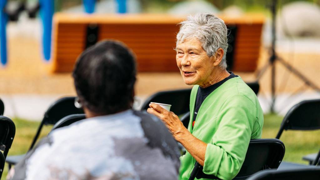 Former Kent Mayor Suzette Cooke attended the June 28 opening of Van Dorens Landing Park. COURTESY PHOTO, City of Kent