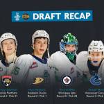 The six Seattle Thunderbirds taken in the 2023 NHL Draft. COURTESY IMAGE, Seattle Thunderbirds