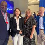 Bill Boyce, Kent City Council President, U.S. Sen. Maria Cantwell; Kent Mayor Dana Ralph; and NASA Administrator Bill Nelson on July 5 at the Washington State Space Summit. COURTESY PHOTO, City of Kent