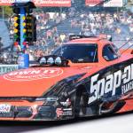 Nitro Funny Car driver Cruz Pedregon warms up his tires before the first run of qualifying. (Photos by Ben Ray / Sound Publishing)