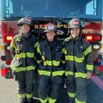 Engine 313 crew from left to right: Firefighter Michaela Wallace, Lt. Theresa Weaver, Firefighter Jessica Clearman. (Photo courtesy of Renton Regional Fire Authority)