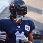 First-round pick Jaxon Smith-Njigba is ready to go at Lumen Field. (Photos by Ben Ray / Sound Publishing)