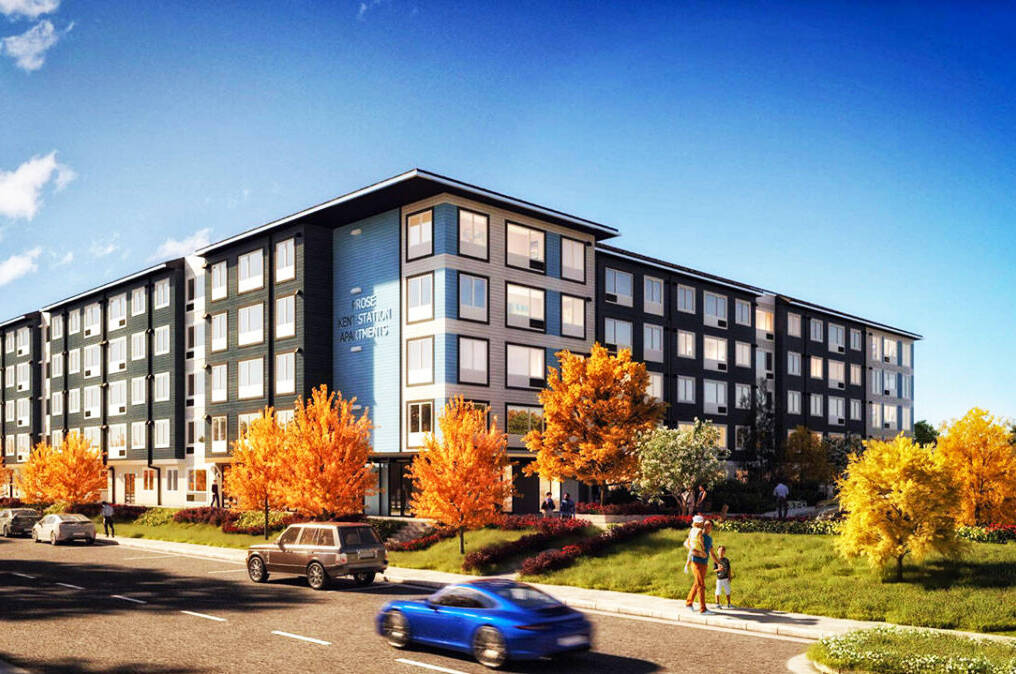 City crews have closed a southbound lane along Central Avenue North to install a traffic island as part of the new apartment complex under construction on Novak Lane. COURTESY GRAPHIC, City of Kent