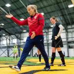 Amy Griffin coaching the U.S. Deaf National Team. (Photo courtesy of Amy Griffin)