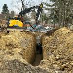 The state Department of Labor & Industries (L&I) cited a Kirkland company for having these workers in a trench at a Kent construction site without proper safety measures, including a trench box, according to L&I officials. COURTESY PHOTO, L&I