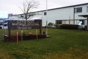 The current city of Kent maintenance shops along South 240th Street. City leaders plan to open a new Kent East Hill Operations Center in late 2025 or early 2026. FILE PHOTO, Kent Reporter