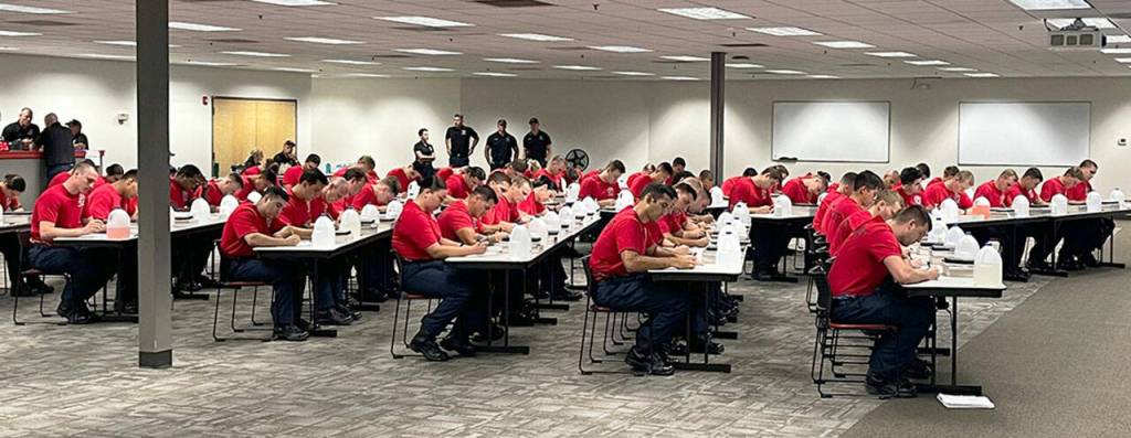 Nearly 70 recruit firefighters are part of a 21-week training session in Kent. COURTESY PHOTO, Puget Sound Fire