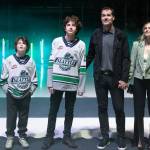 Patrick Marleau and his family watch his No. 12 go up in the rafters Nov. 3 at the accesso ShoWare Center in Kent. COURTESY PHOTO, Brian Liesse, Seattle Thunderbirds