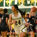 Jayla Koewla runs back down the court after a made basket in the fist quarter. Ben Ray / The Reporter