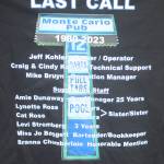 The back of the Monte Carlo Pub T-shirt lists names of the owner and current employees. STEVE HUNTER, Kent Reporter