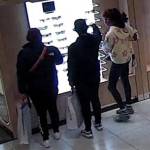 According to the Bellevue Police Department, the suspects would enter the store as a group, steal sunglasses, and conceal them in their clothing and bags before leaving. (Courtesy of court documents.)