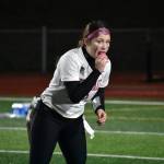 Kentlake Jr. Quarterback Jasmine Demecillio prepares to take the snap.