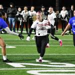 Junior Kaylee Guiles finds a hole in against Kent-Meridian. Ben Ray / The Reporter