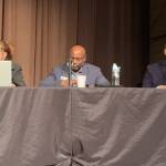 The vote no side of the forum featured (from left to right) Diane Dobson, CEO of the Renton Chamber of Commerce; James Alberson Jr., Renton City Councilmember and business owner; and local business owner Ramandeep Mann. (Screenshot from Renton Reporter video)