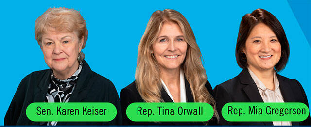 State Sen. Karen Keiser, D-Des Moines and State Reps. TIna Orwall, D-Des Moines and Mia Gregerson, D-SeaTac, will appear at a Town Hall from 2-3 p.m. Saturday, Feb. 17 at Highline College. COURTESY PHOTO